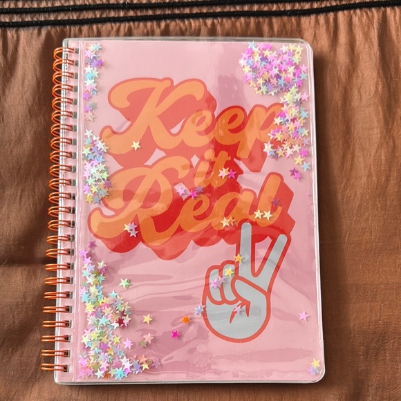 Pink Spiral Notebook with Stars - Picture 1 of 6
